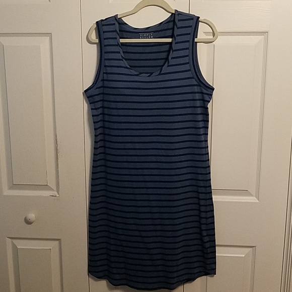 Comfy striped knit dress, L - Picture 1 of 4